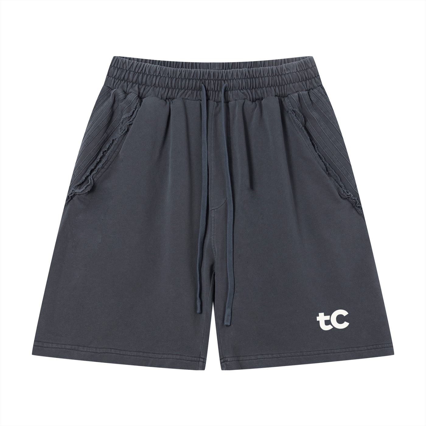 Unisex Vintage Wash Raw Edge Shorts