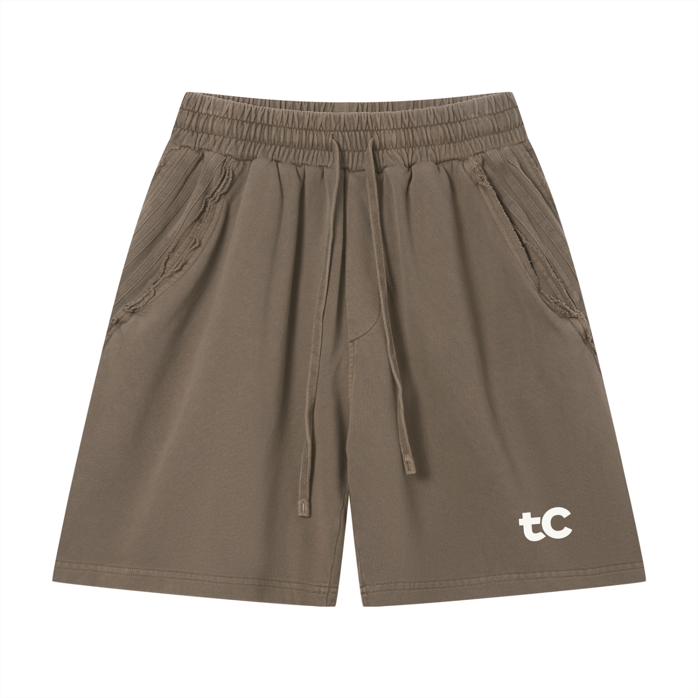 Unisex Vintage Wash Raw Edge Shorts