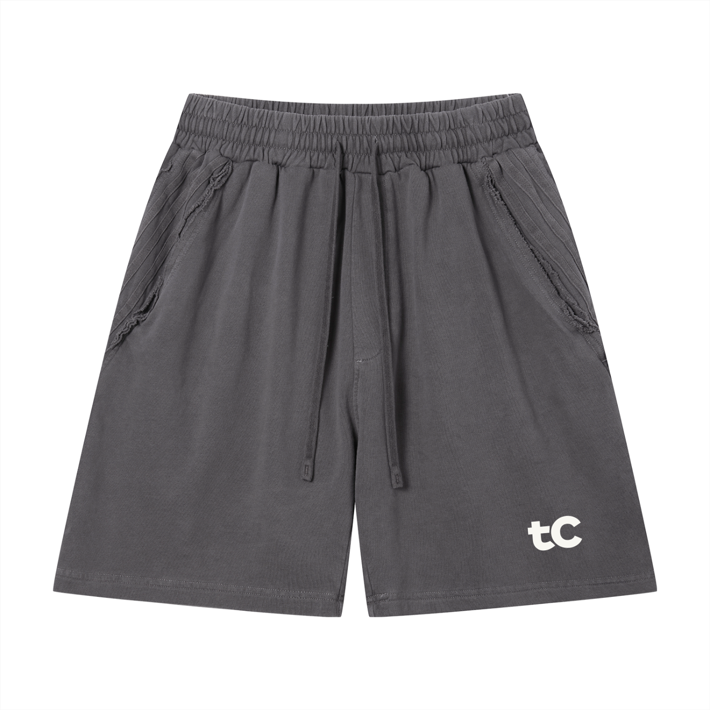 Unisex Vintage Wash Raw Edge Shorts