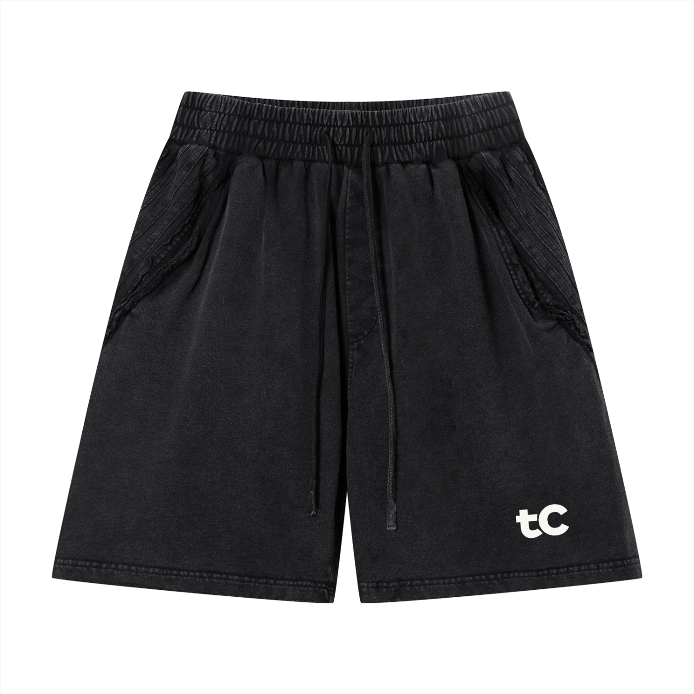 Unisex Vintage Wash Raw Edge Shorts